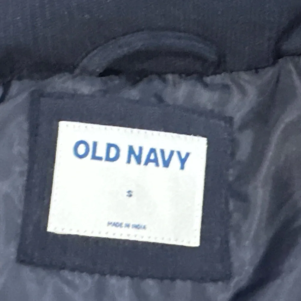 Men Old Navy Dark Blue Quilted corduroy Vest - Picture 4 of 8